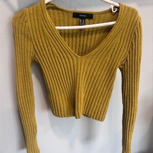 Forever 21 Cropped Ribbed Sweater